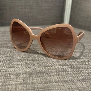 Authentic Prada rose gold sunglasses madame butterfly pink